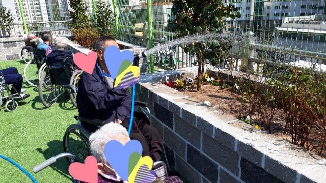 천상소망노인요양원 옥상 하늘정원 원예테라피 ...