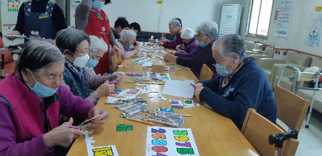 영원노인복지센터 학습활동:숫자 글자 익히기