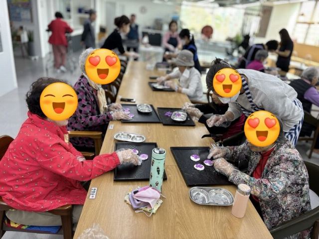 봄봄재활주간보호센터 화전 만들기