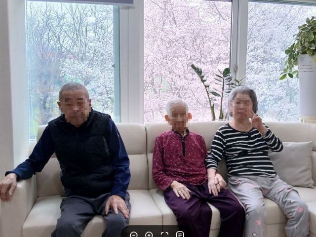 누리요양원 요양원에서 바라보는 벚꽃
