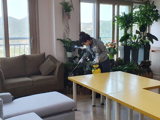온주간보호센터 실내소독 실시