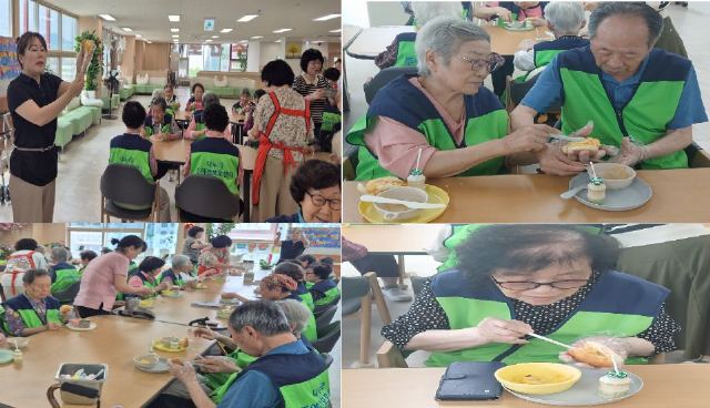 나누리어르신주야간보호센터 사회적응프로그램"요리교실"