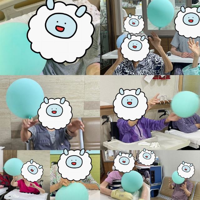 금강요양원 풍선치기 활동