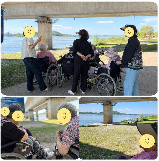 미소인요양원 한강 변 나들이